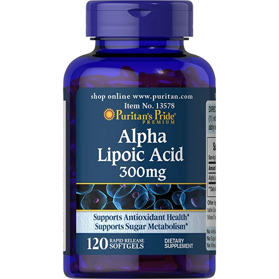 Альфа-липоевая кислота, Alpha Lipoic Acid, Puritan's Pride, 300 мг, 120 капсул: цены и характеристики