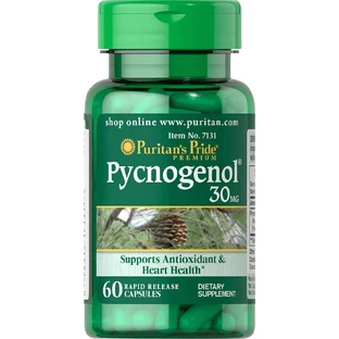 Пикногенол, Pycnogenol, Puritan's Pride, 30 мг, 60 капсул