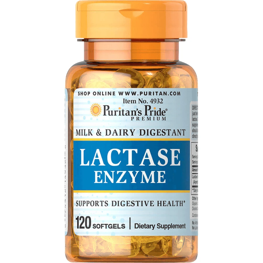Лактаза, Lactase Enzyme, Puritan's Pride, 125 мг, 120 капсул: цены и характеристики