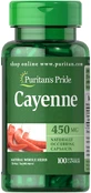Каєнський перець, Cayenne, Puritan's Pride, 450 мг, 100 капсул