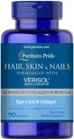 Формула для шкіри, волосся та нігтів на основі VERISOL, Hair, Skin and Nails, Puritan's Pride, 90 каплет
