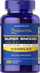 Формула для сна с мелатонином, Super Snooze, Puritan's Pride, 100 капсул