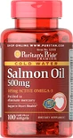 Жир лосося Омега-3, Omega-3 Salmon Oil, Puritan's Pride, 500 мг (105 мг активного омега-3), 100 капсул
