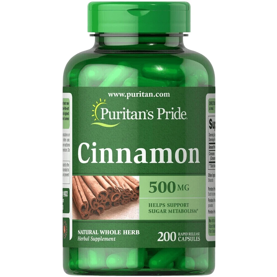 Кориця, Cinnamon, Puritan's Pride, 500 мг, 200 капсул: ціни та характеристики