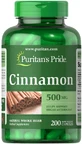 Кориця, Cinnamon, Puritan's Pride, 500 мг, 200 капсул