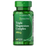 Магний, тройной комплекс, Triple Magnesium Complex, Puritan's Pride, 400 мг, 60 капсул быстрого высвобождения