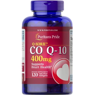 Коэнзим Q10, CO Q-10, Puritan's Pride, 400 мг, 120 гелевых капсул