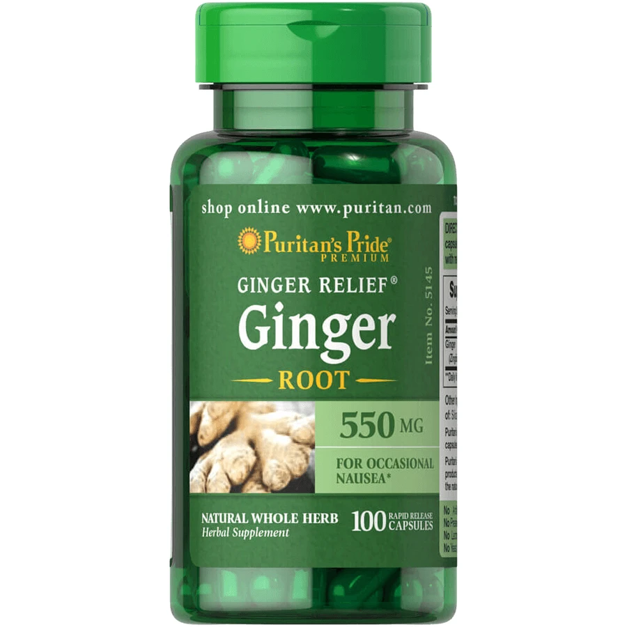Корінь імбиру, Ginger Root, Puritan's Pride, 550 мг, 100 капсул: ціни та характеристики