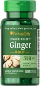 Корень имбиря, Ginger Root, Puritan's Pride, 550 мг, 100 капсул