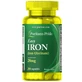Железо, Easy Iron (Glycinate), Puritan's Pride 28 мг, 30 гелевых капсул
