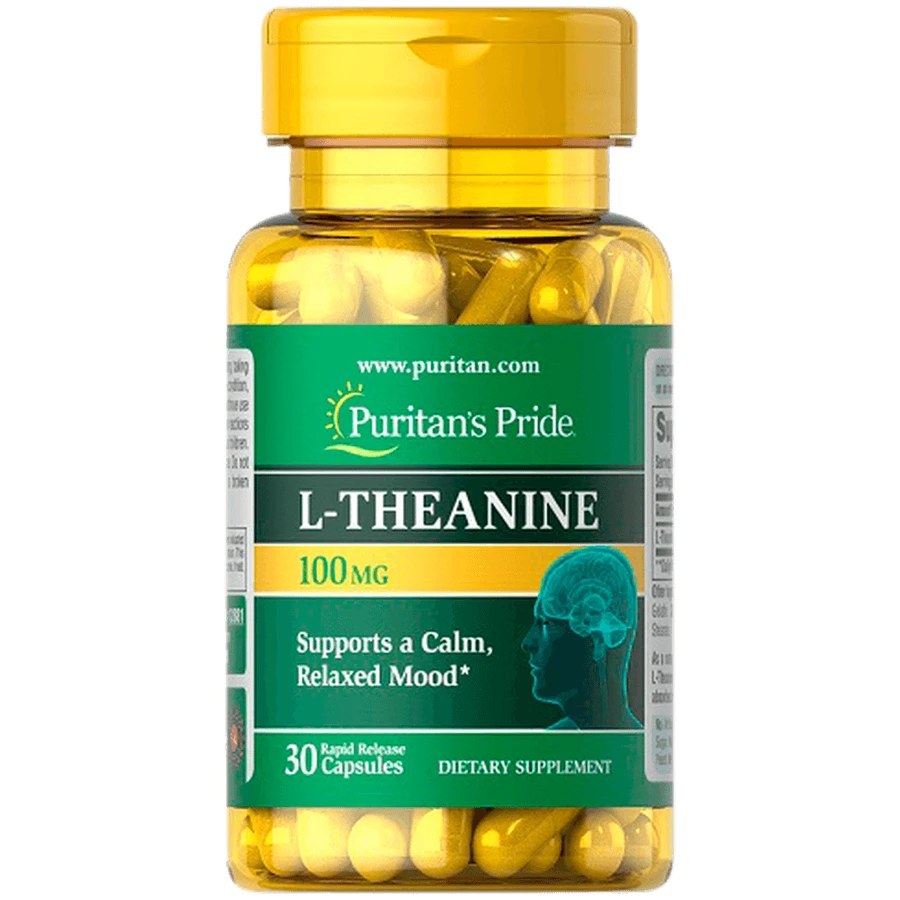 L-теанин, L-Theanine, Puritan's Pride, 100 мг, 30 капсул: цены и характеристики