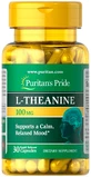 L-теанін, L-Theanine, Puritan's Pride, 100 мг, 30 капсул