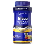 Формула для сну з мелатоніном та L-теаніном, Sleep Complex, Puritan's Pride, 60 жувальних цукерок зі смаком тропічного пуншу