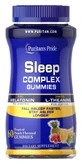 Формула для сна с мелатонином и L-теанином, Sleep Complex, Puritan's Pride, 60 жевательных конфет со вкусом тропического пунша