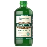 Лляна олія, Flaxseed Oil, Puritan's Pride, органічна, 473 мл