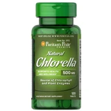 Хлорела, Natural Chlorella, Puritan's Pride, 500 мг, натуральна, 120 таблеток