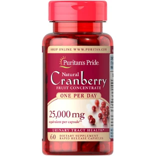 Журавлина, Cranberry, Puritan's Pride, 1 на день, 60 капсул
