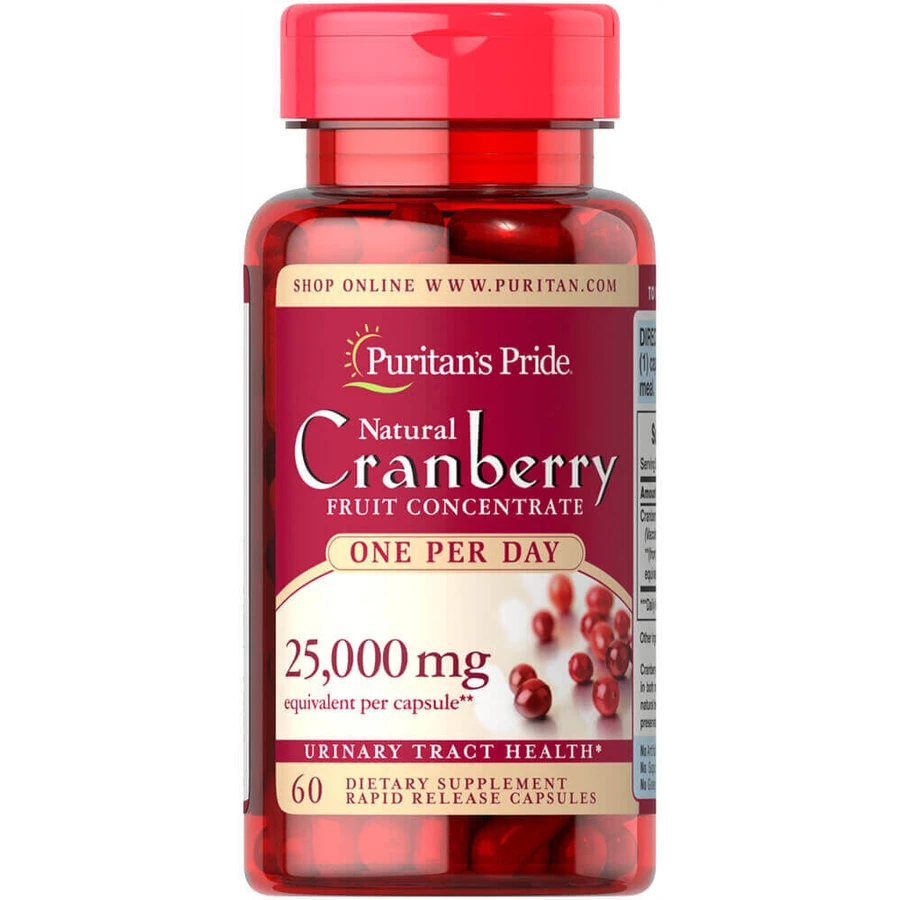 Журавлина, Cranberry, Puritan's Pride, 1 на день, 60 капсул: ціни та характеристики