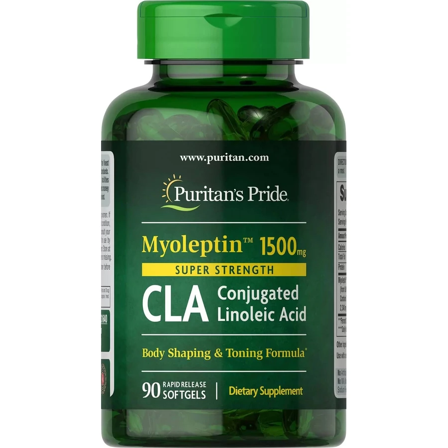 Конъюгированная линолевая кислота, MyoLeptin CLA, Puritan's Pride, высокоэффективная, 1500 мг, 90 капсул: цены и характеристики