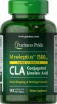 Конъюгированная линолевая кислота, MyoLeptin CLA, Puritan's Pride, высокоэффективная, 1500 мг, 90 капсул