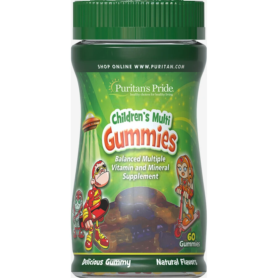 Мультивітаміни і мінерали для дітей, Children's Multivitamins and Mineral, Puritan's Pride, 60 жувальних цукерок: ціни та характеристики