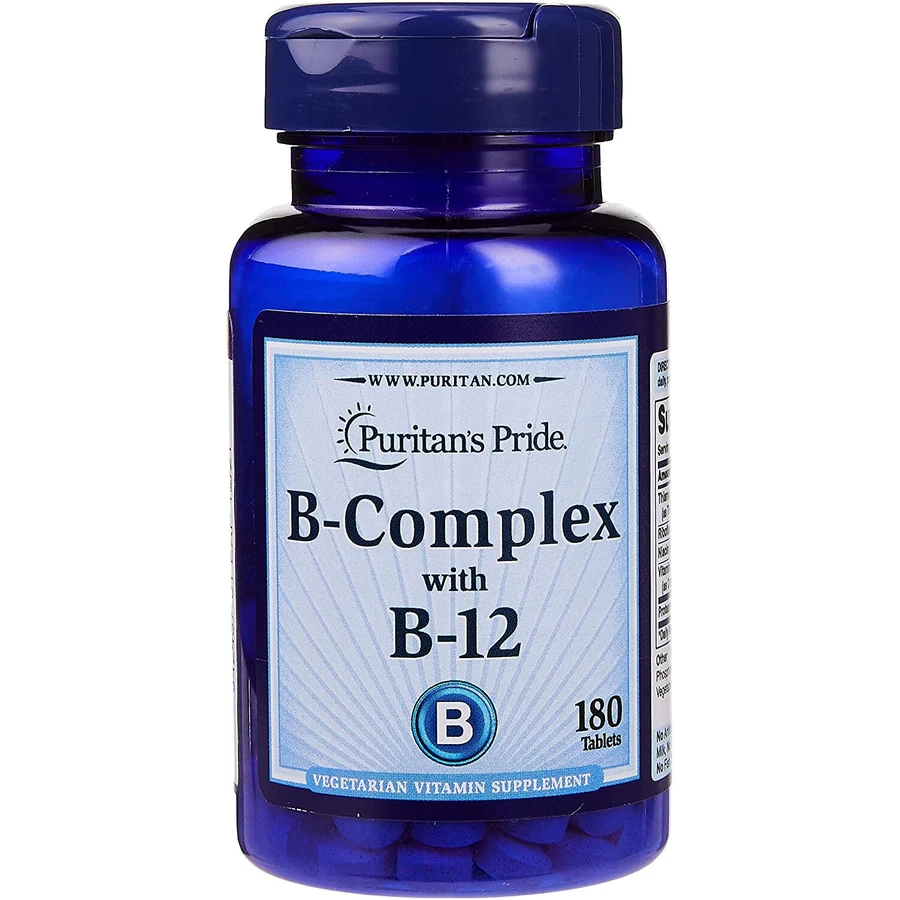 Вітаміни гупи В, Vitamin B-Complex and Vitamin B-12, Puritan's Pride, 180 таблеток: ціни та характеристики