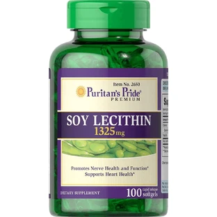 Лецитин из сои, Soy Lecithin, Puritan's Pride, 1325 мг, 100 капсул
