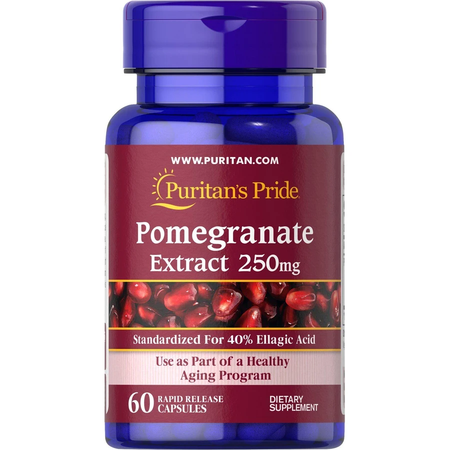 Гранат, екстракт, Pomegranate Extract, Puritan's Pride, 250 мг, 60 капсул: ціни та характеристики
