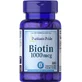 Біотин, Biotin, Puritan's Pride 1000 мкг, 100 таблеток