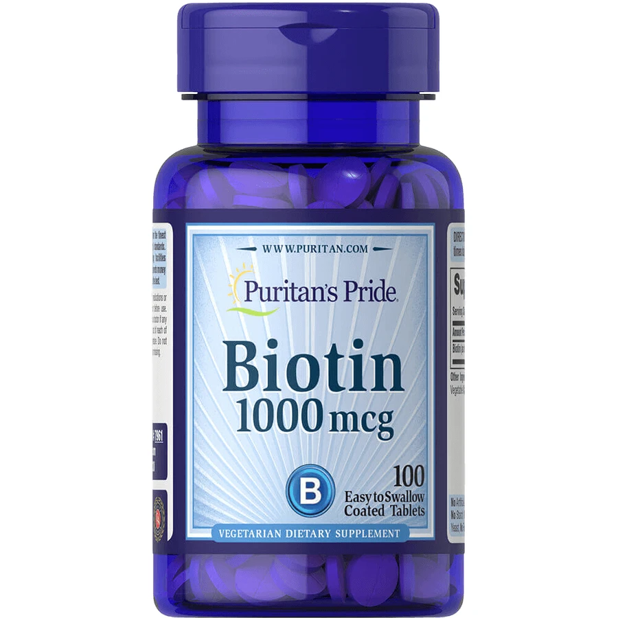 Біотин, Biotin, Puritan's Pride 1000 мкг, 100 таблеток: ціни та характеристики