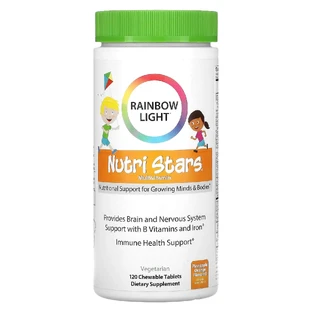 Вітаміни для дітей, Nutri Stars, Rainbow Light, фруктовий смак, 120 жувальних таблетки