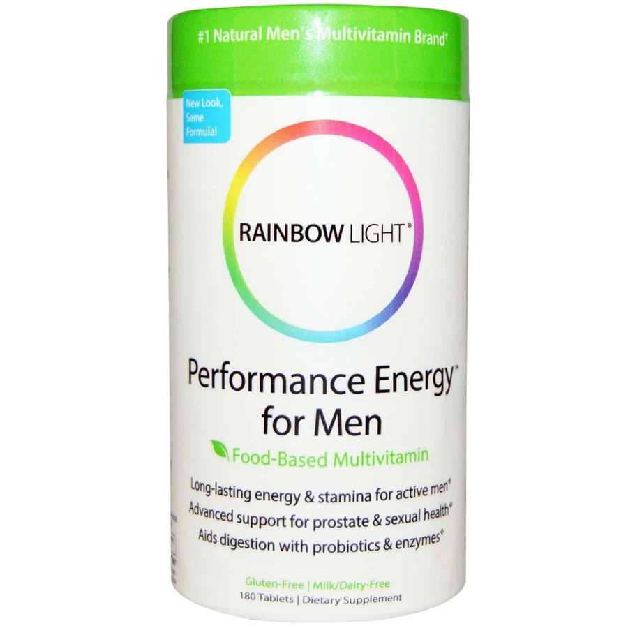 Вітаміни для чоловіків без заліза, Performance Energy, Rainbow Light, 180 таблеток: ціни та характеристики