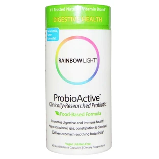 Пробиотик и Энзимы, ProbioActive, Rainbow Light, 90 капсул