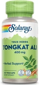 Тонгкат Али, True Herbs Tongkat Ali, Solaray, 400 мг, 60 вегетарианских капсул