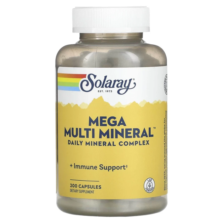 Мультиминералы, большой комплекс, Multi Mineral, Solaray, 200 капсул: цены и характеристики