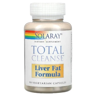Детоксикація печінки, Total Cleanse Liver Fat Formula, Solaray, 90 вегетаріанських капсул