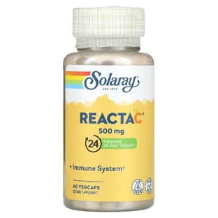 Вітамін С, Reacta-C, Solaray, 500 мг, 60 капсул