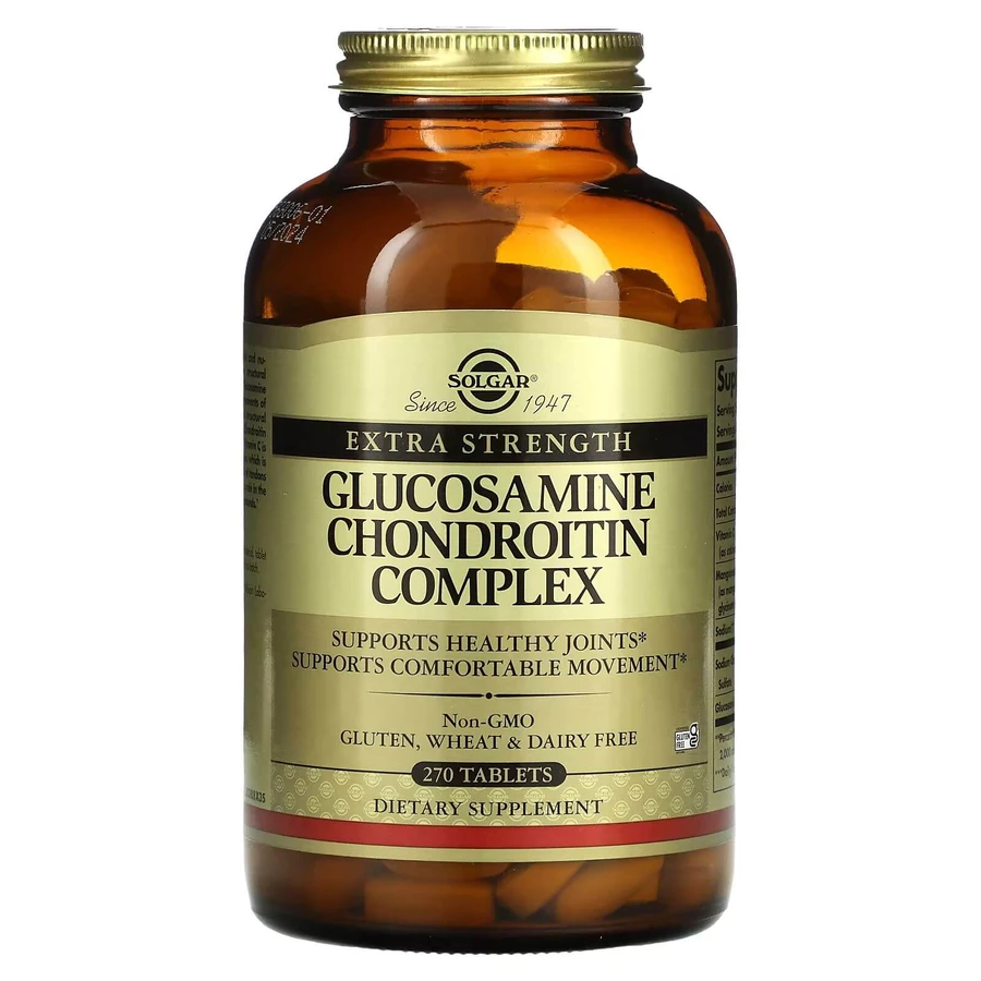 Глюкозамино-хондроитиновый комплекс для костей и суставов Extra Strength, Glucosamine Chondroitin, Solgar, 270 таблеток: цены и характеристики