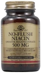 Ниацин, No-Flush Niacin, Solgar, без покраснения, 500 мг, 50 вегетарианских капсул
