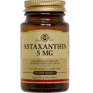 Астаксантин, Astaxanthin, Solgar, 5 мг, 30 капсул