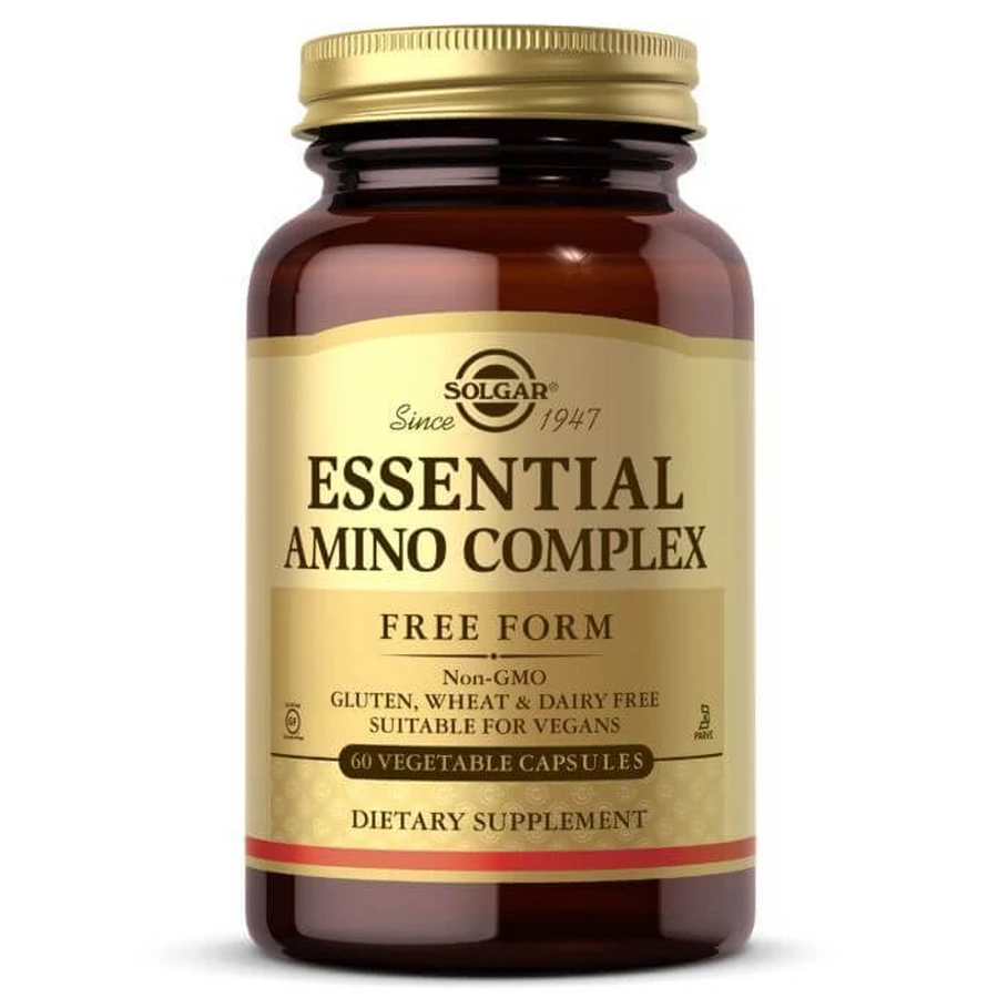 Амінокислотний комплекс, Essential Amino Complex, Solgar, 60 вегетаріанських капсули: ціни та характеристики