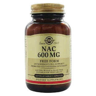 Ацетилцистеїн, NAC, Solgar, 600 мг, 60 капсули