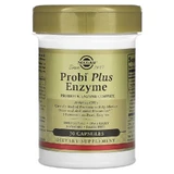 Пробиотики плюс ферменты, Probi Plus Enzyme, Solgar, комплекс, 20 млрд КОЕ, 30 капсул
