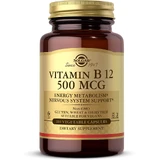 Витамин В12, Vitamin B12, Solgar, 500 мкг, 100 вегетарианских капсул