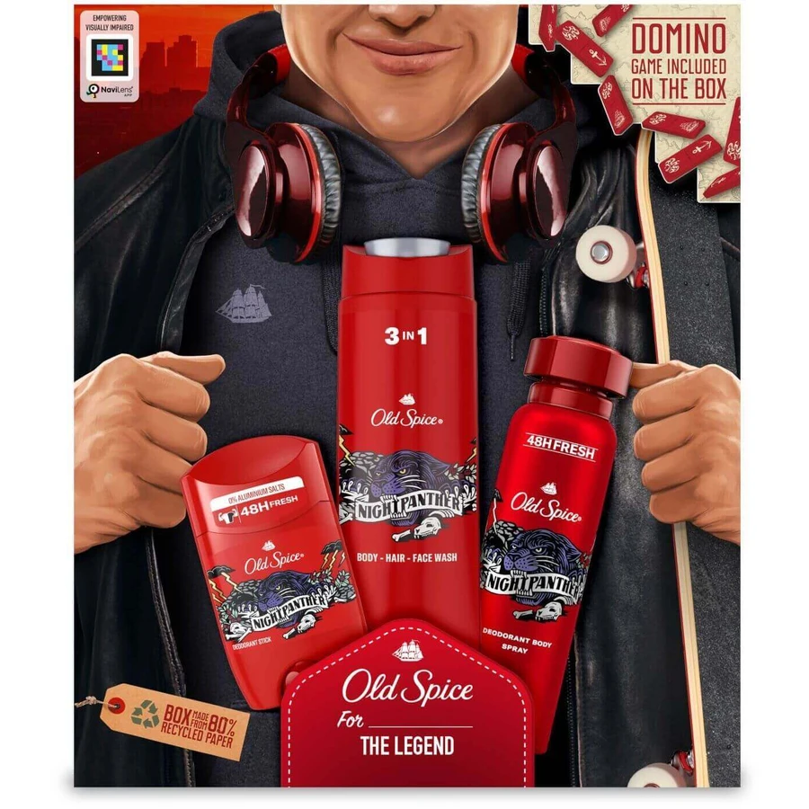 Old Spice City Explorer - подарунковий набір з дезодорантом твердим та спреєм, гелем для душу Night Panther: ціни та характеристики