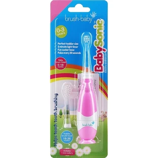 Электрическая зубная щетка Brush Baby Babysonic, 0-3 года, розовая
