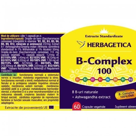 B-Complex 100 Herbagetica, 120 капсул: цены и характеристики