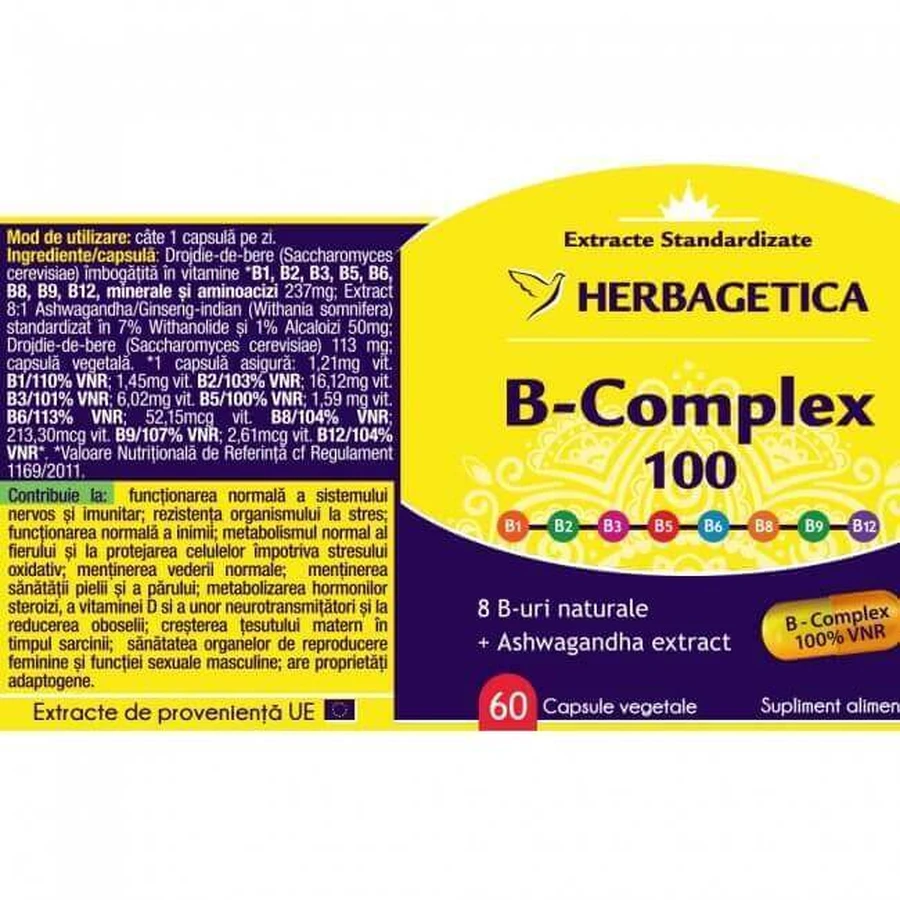B-Complex 100 Herbagetica, 120 капсул: цены и характеристики
