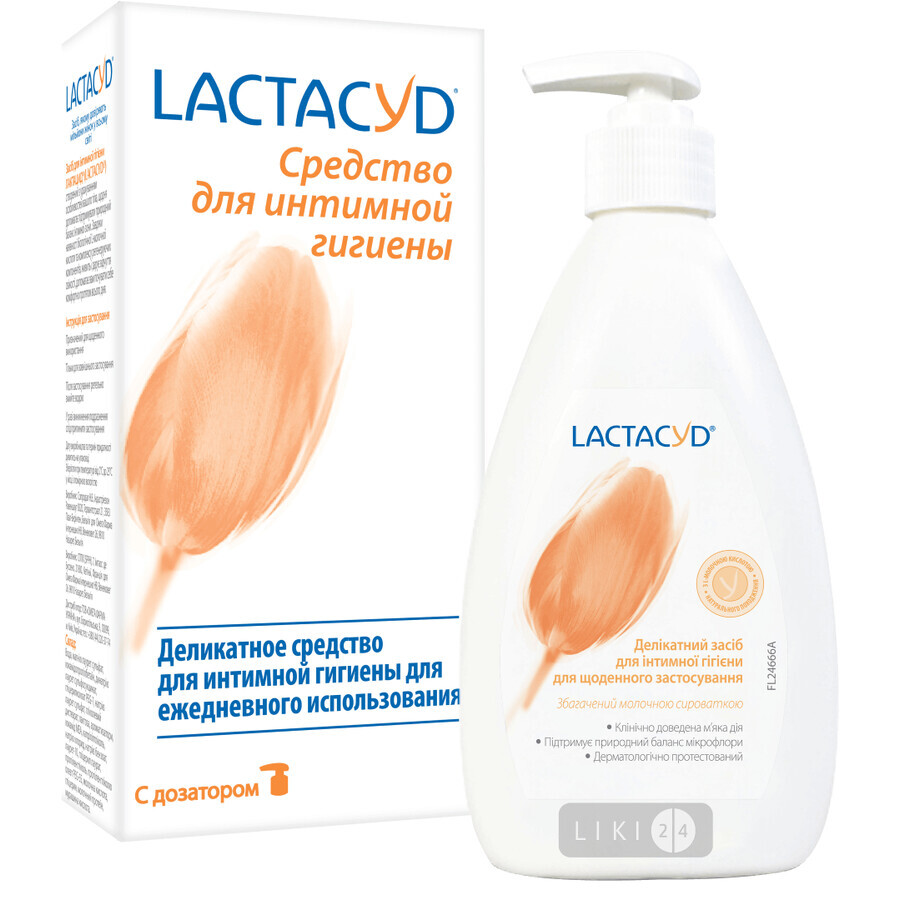 Гель для інтимної гігієни Lactacyd, 400 мл флакон з дозатором: ціни та характеристики