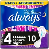 Always Platinum Secure Night Sanitary Pads 10 шт.